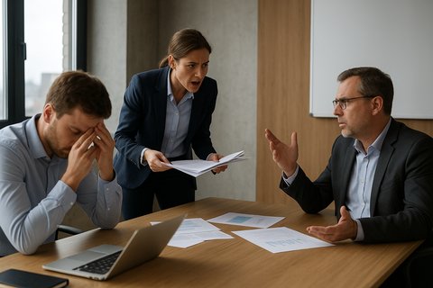 Драматический треугольник Карпмана в офисной жизни Трое в офисе по правилам в соответствии с ролями из драматического треугольника Карпмана